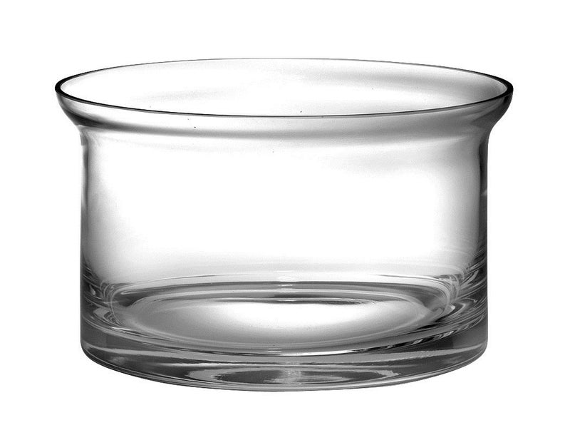 Barski - Handmade - Glass - Thick Flair Salad Bowl - Clear - 10" D (10 Inches Diameter) - Made in Europe